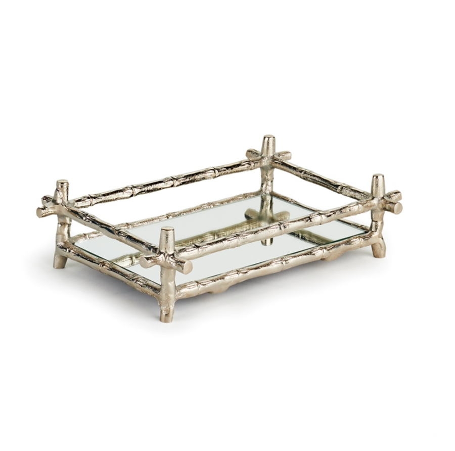 BARCLAY BUTERA BRENTWOOD MIRRORED GUEST TOWEL TRAY - Liliann Rey For The Home