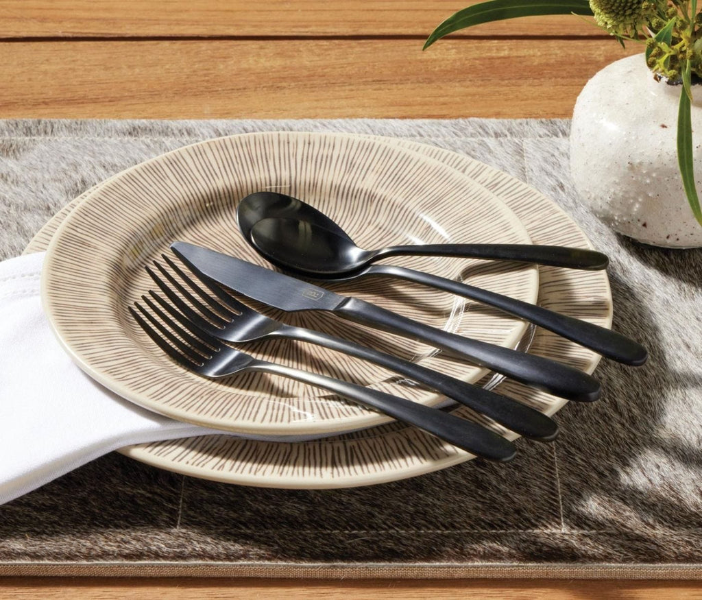 Lilia Matte Black Flatware (Set of 5)