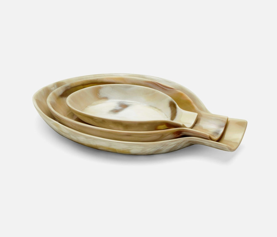 Lorant Natural Horn Spoon Rests, Set/3