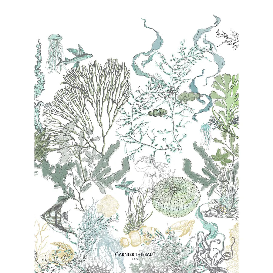 Balade Marine Verde Kitchen Towel
