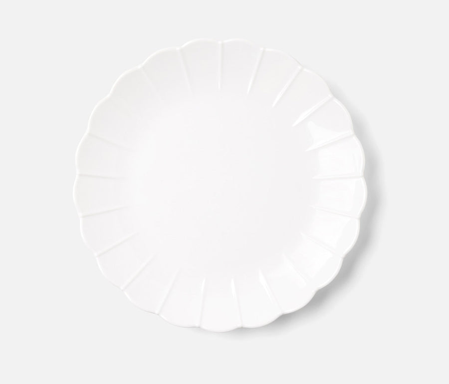 Iris White Round Serving Platter, Set of 2