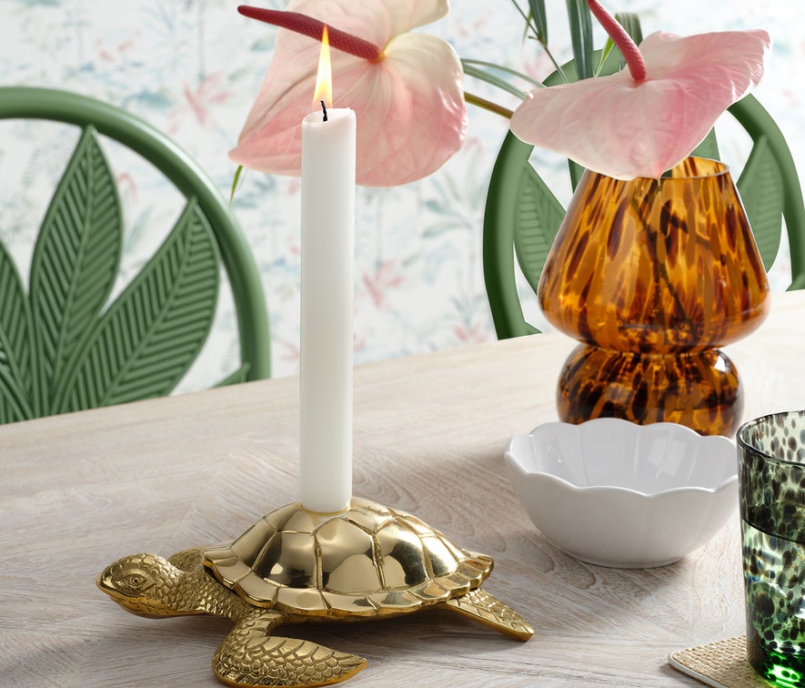 Bishop Polished Gold Candle Holder
