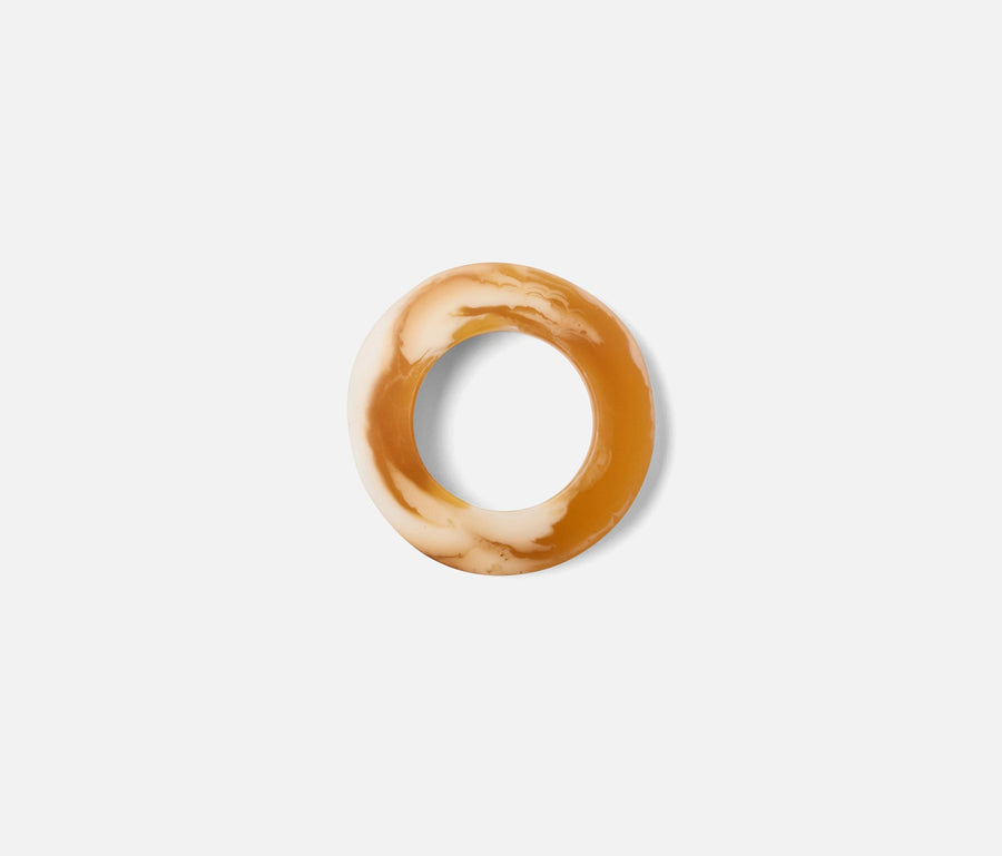 Tansy Amber Swirled Napkin Ring