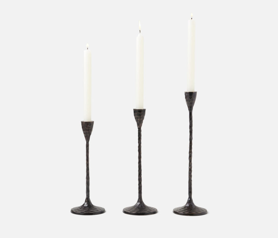 Alina Bronze Candle Holders, Set of 3