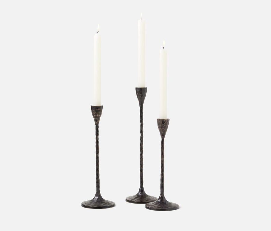 Alina Bronze Candle Holders, Set of 3