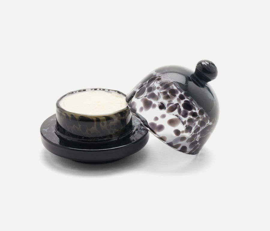 Andrew Leopard Round Butter Dish