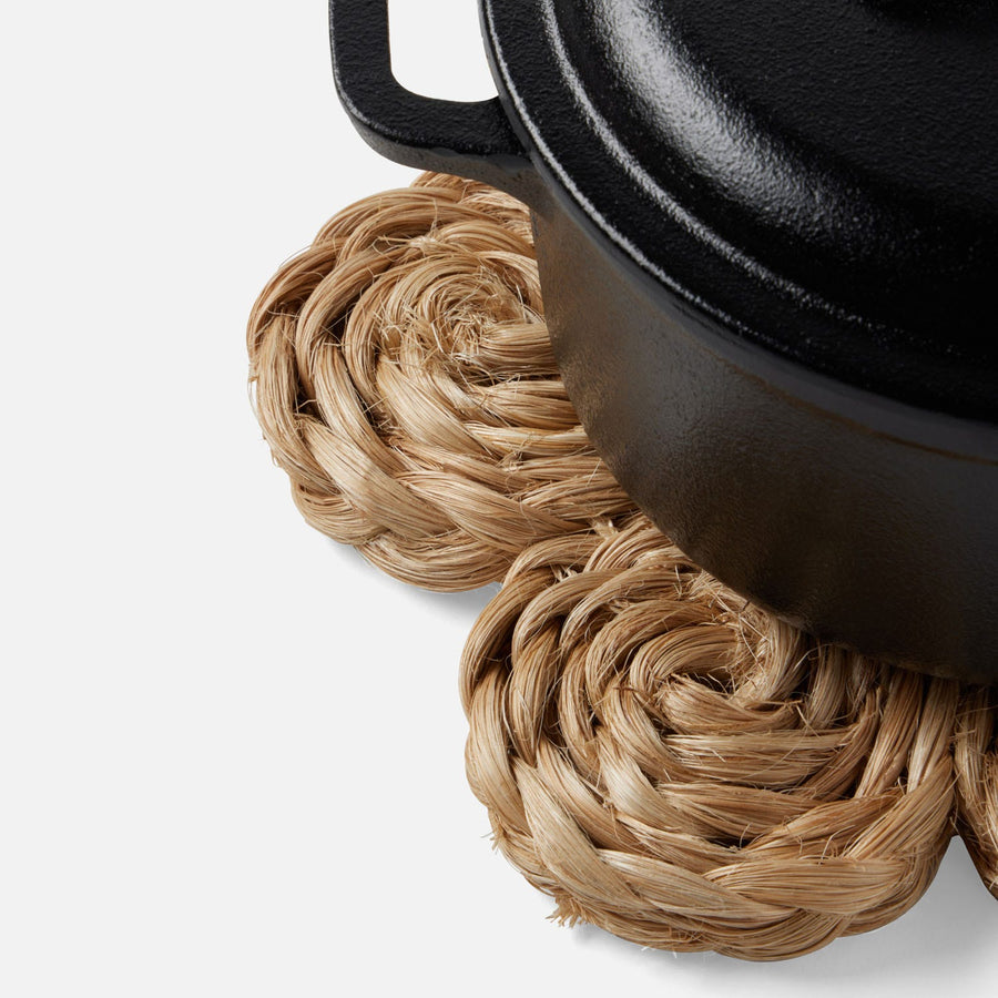 Keenan Natural Bubbles Pot Trivets Abaca