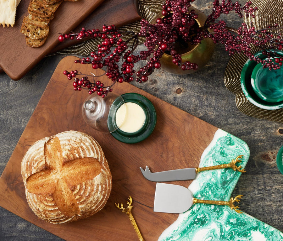 Marcus Dark Green Salt Glaze Butter Dish
