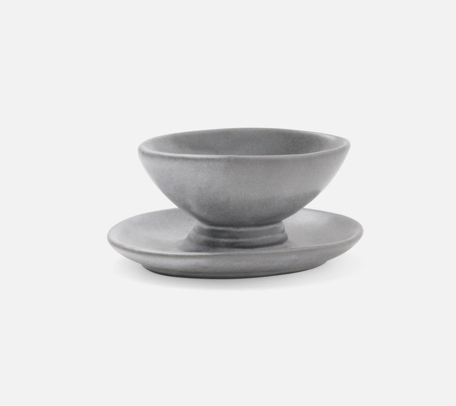 Charles Cement Glaze Gravy Boat and Saucer