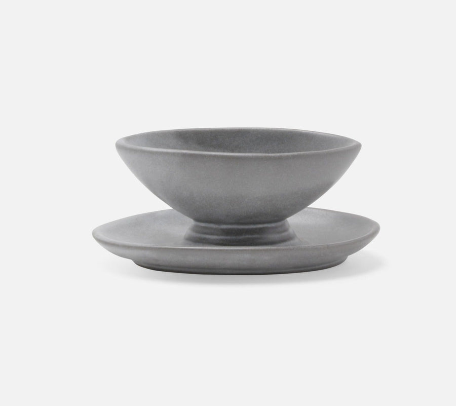 Charles Cement Glaze Gravy Boat and Saucer