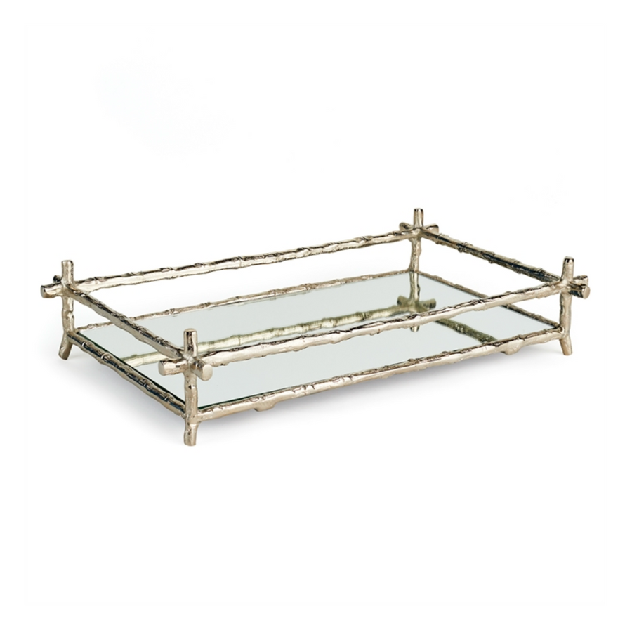 BARCLAY BUTERA BRENTWOOD MIRRORED TRAY - Liliann Rey For The Home