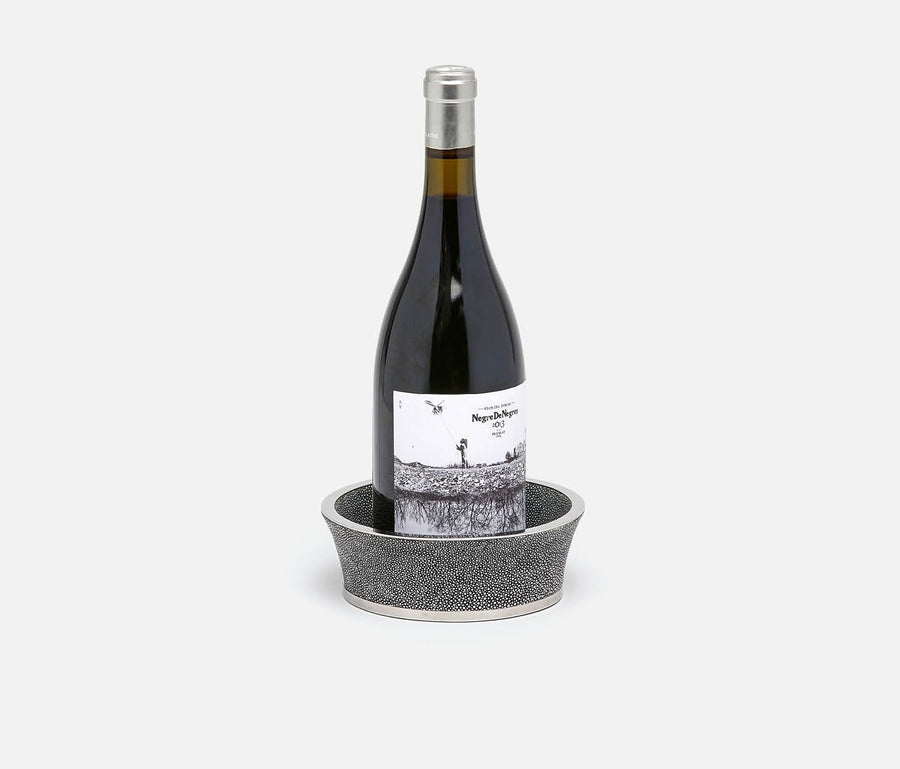 Angelica Cool Gray/Silver Wine Coaster